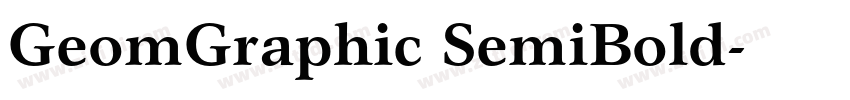 GeomGraphic SemiBold字体转换